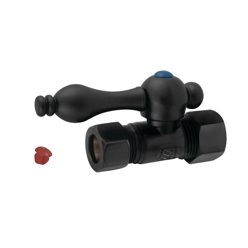 Kingston Brass 5/8&quot; OD Comp X 1/2&quot; OD Comp Straight Shut-Off Valve