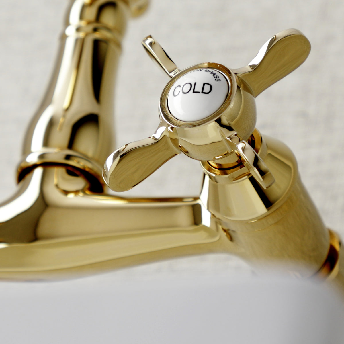 Kingston Brass KS3228BEX 6-Inch Adjustable Center Wall Mount Kitchen Faucet