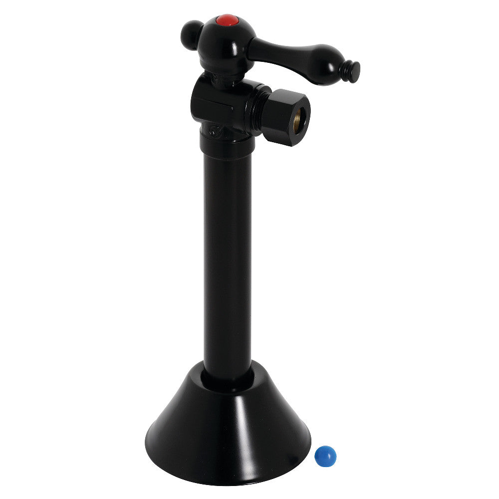 Kingston Brass 1/2&quot; Sweat x 3/8&quot; OD Comp Angle Shut-Off Valve with 5&quot; Extension