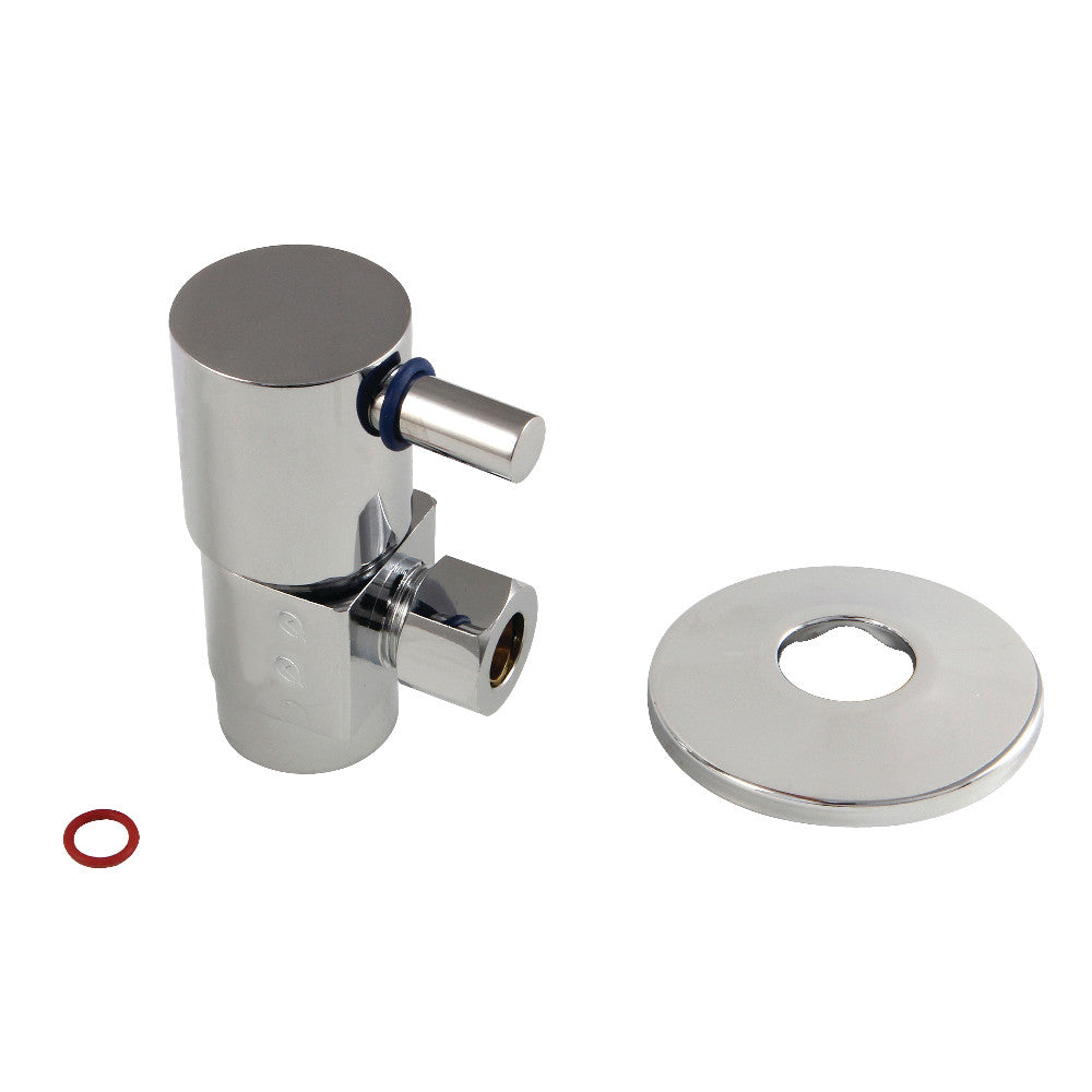 Kingston Brass 1/2&quot;IPS x 3/8&quot;O.D. Anti-Seize Deluxe Quarter-Turn Ceramic Hardisc Cartridge Angle Stop with Flange