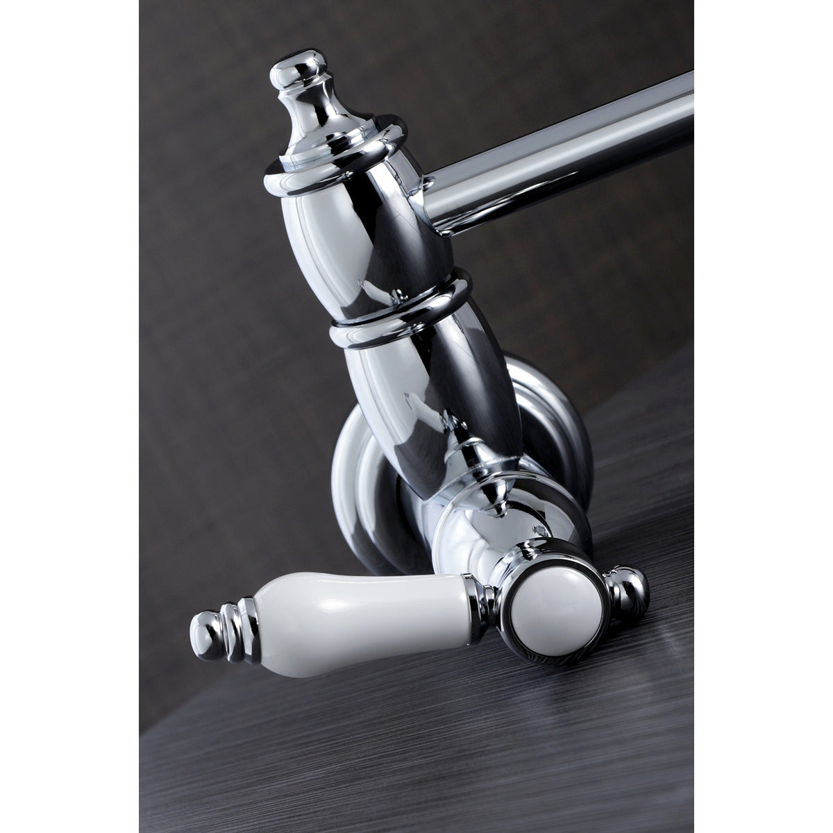 Kingston Brass KS3106BPL Bel-Air Wall Mount Pot Filler Kitchen Faucet
