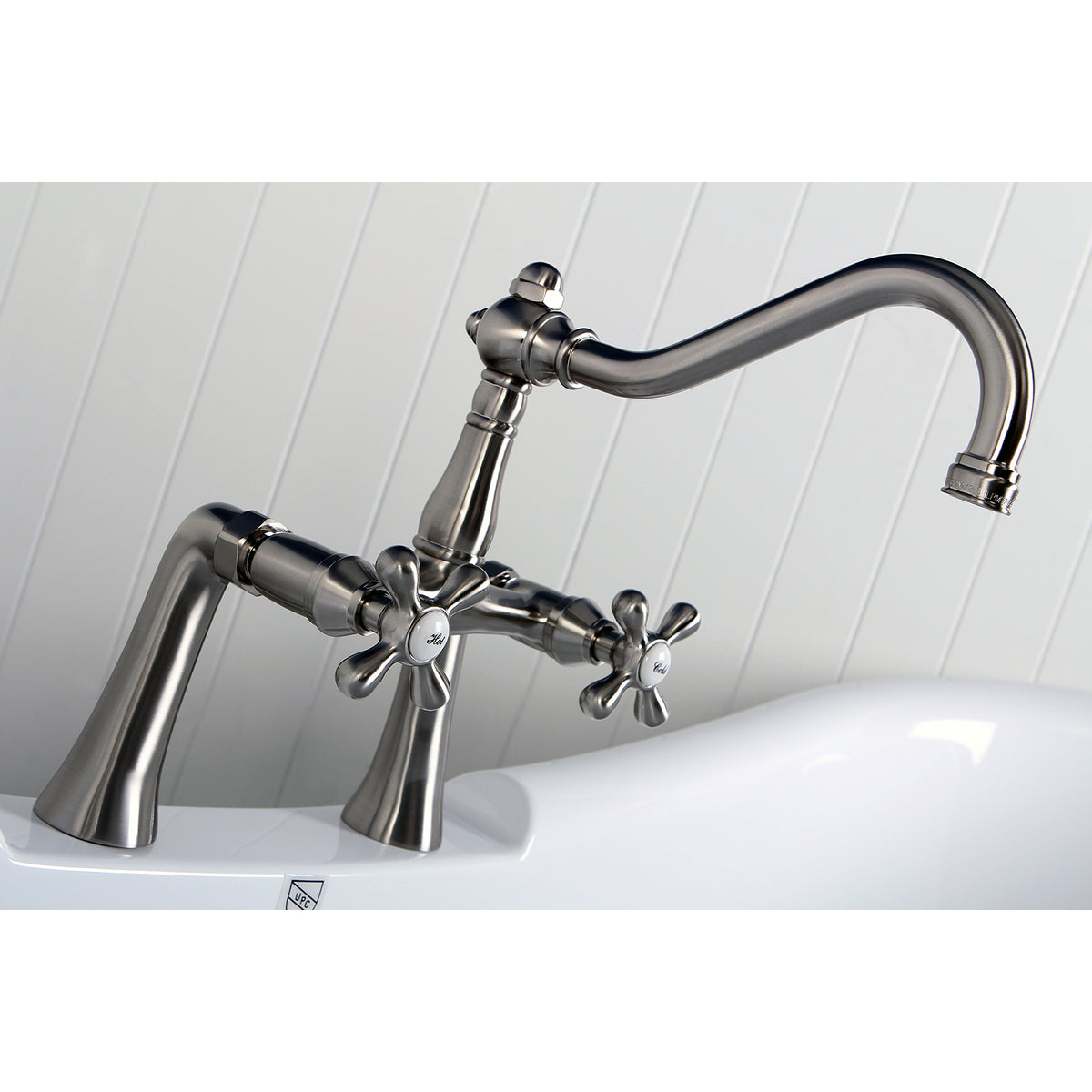 Restoration 7-Inch Center Deck Mount Clawfoot Tub Faucet