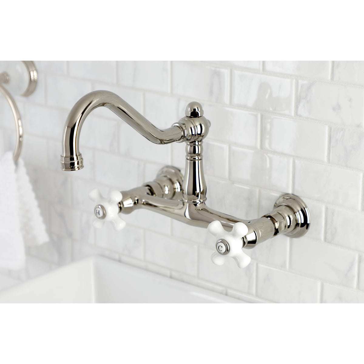 Kingston Brass KS3246PX Vintage Wall Mount Bathroom Faucet