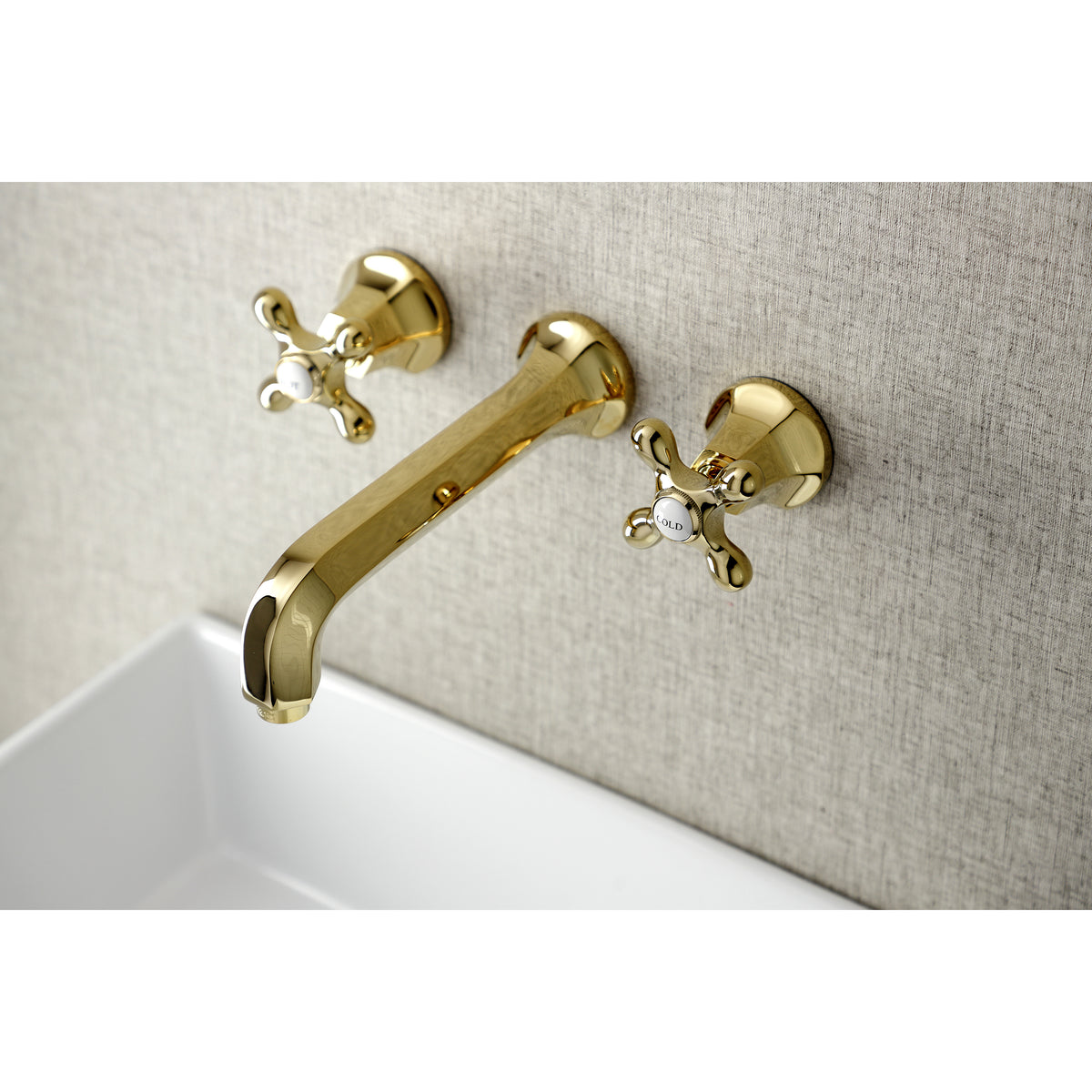 Kingston Brass KS4128AX Metropolitan 2-Handle Wall Mount Bathroom Faucet