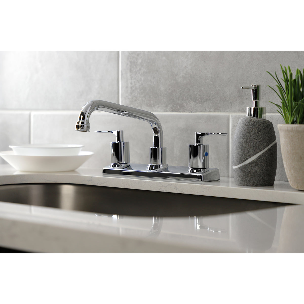 Kingston Brass FB2138SVL Serena Centerset Kitchen Faucet