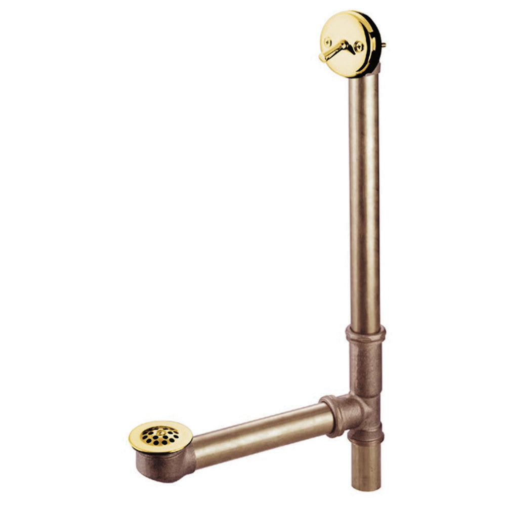 Kingston Brass 18&quot; Trip Lever Waste with Overflow with Grid