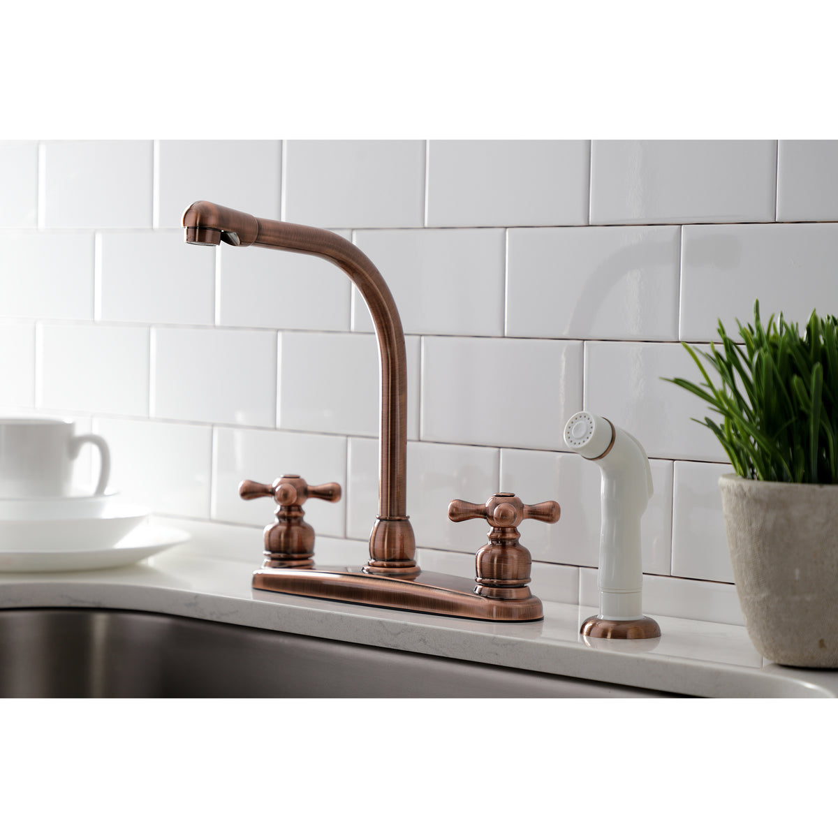 Kingston Brass KB712AX Victorian Centerset Kitchen Faucet