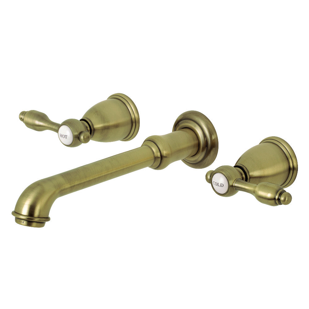 Kingston Brass KS7125TAL Tudor Two-Handle Wall Mount Bathroom Faucet