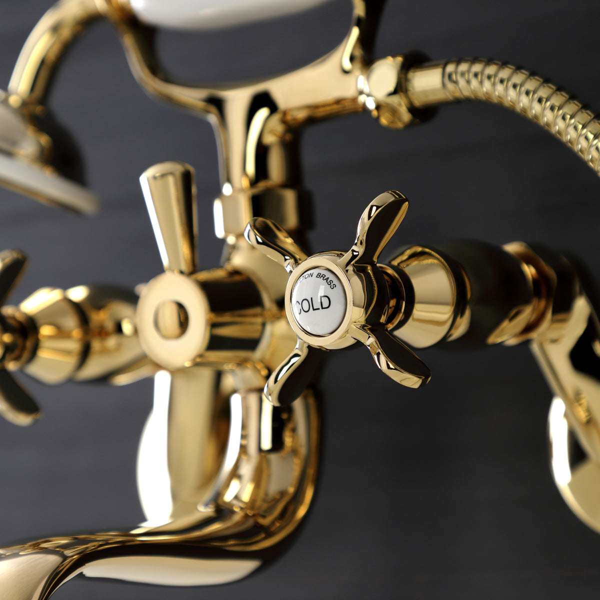 Essex Wall Mount Clawfoot Tub Faucet with Hand Shower