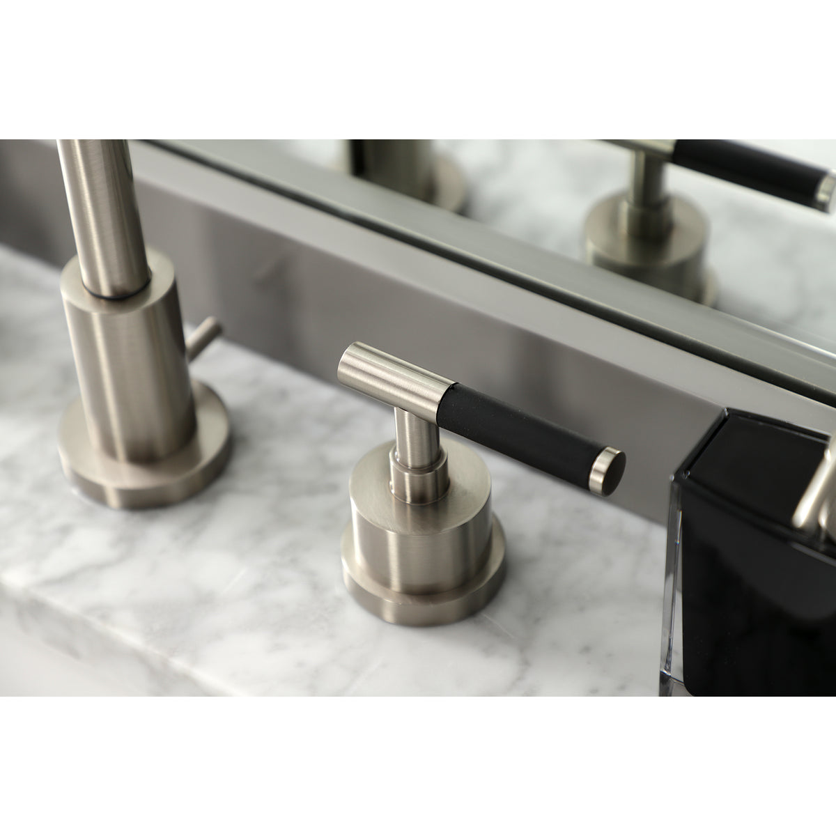 Kingston Brass KS8928CKL Kaiser Widespread Bathroom Faucet with Brass Pop-Up