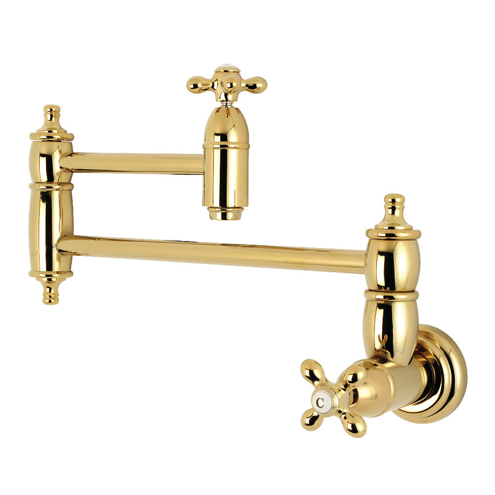 Kingston Brass KS3105AX Restoration Wall Mount Pot Filler Kitchen Faucet
