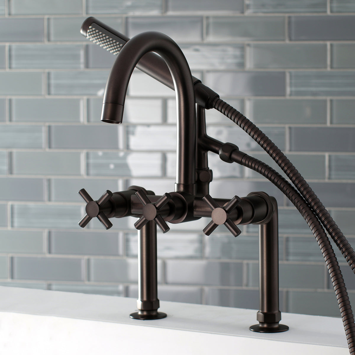Aqua Vintage Concord 7-Inch Deck Mount Clawfoot Tub Faucet
