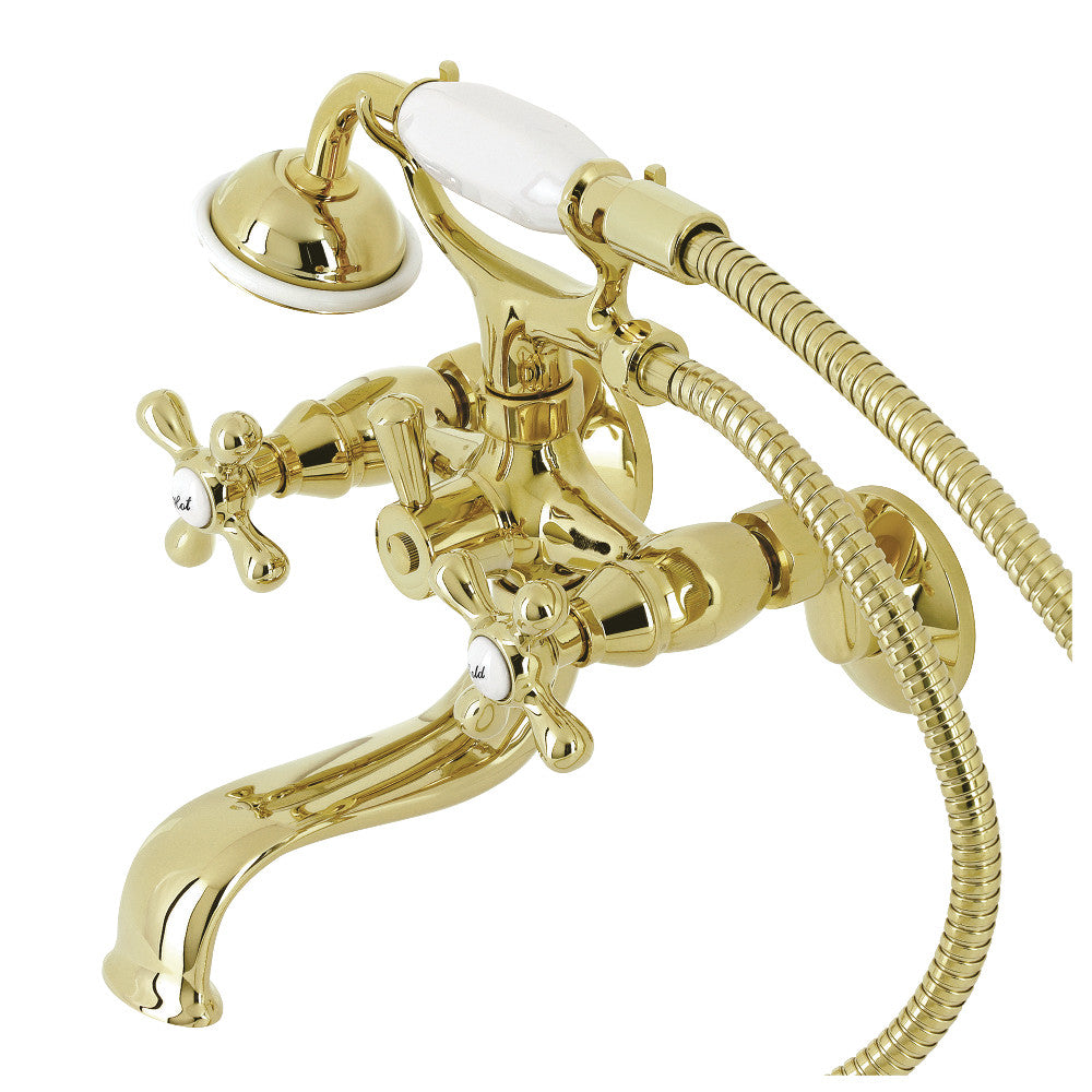 Kingston Wall Mount Clawfoot Tub Faucet with Hand Shower
