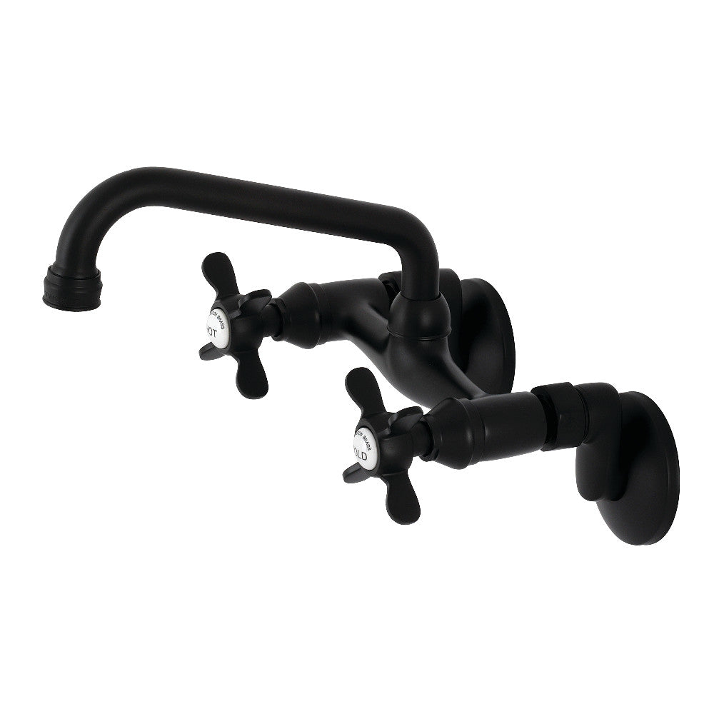 Kingston Brass KS113PB Essex Two Handle Wall Mount Kitchen Faucet