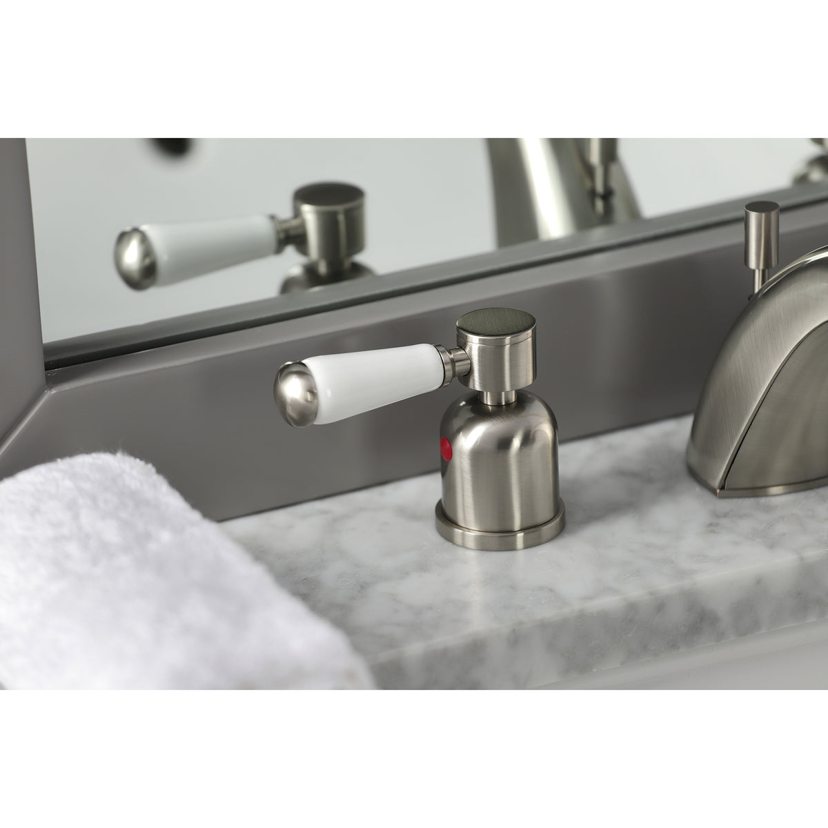 Kingston Brass FB8951DPL Mini-Widespread Bathroom Faucet