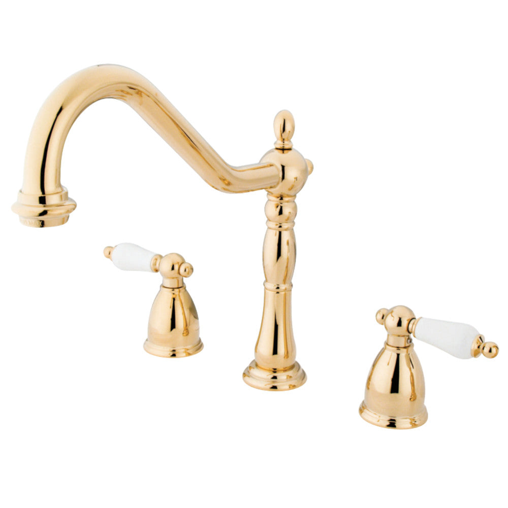 Kingston Brass KB1796PLLS Widespread Kitchen Faucet