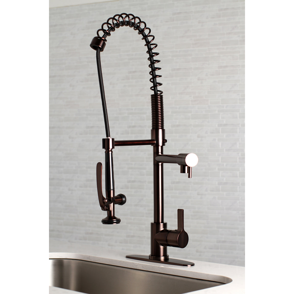 Gourmetier LS8505CTL Continental Single-Handle Pre-Rinse Kitchen Faucet