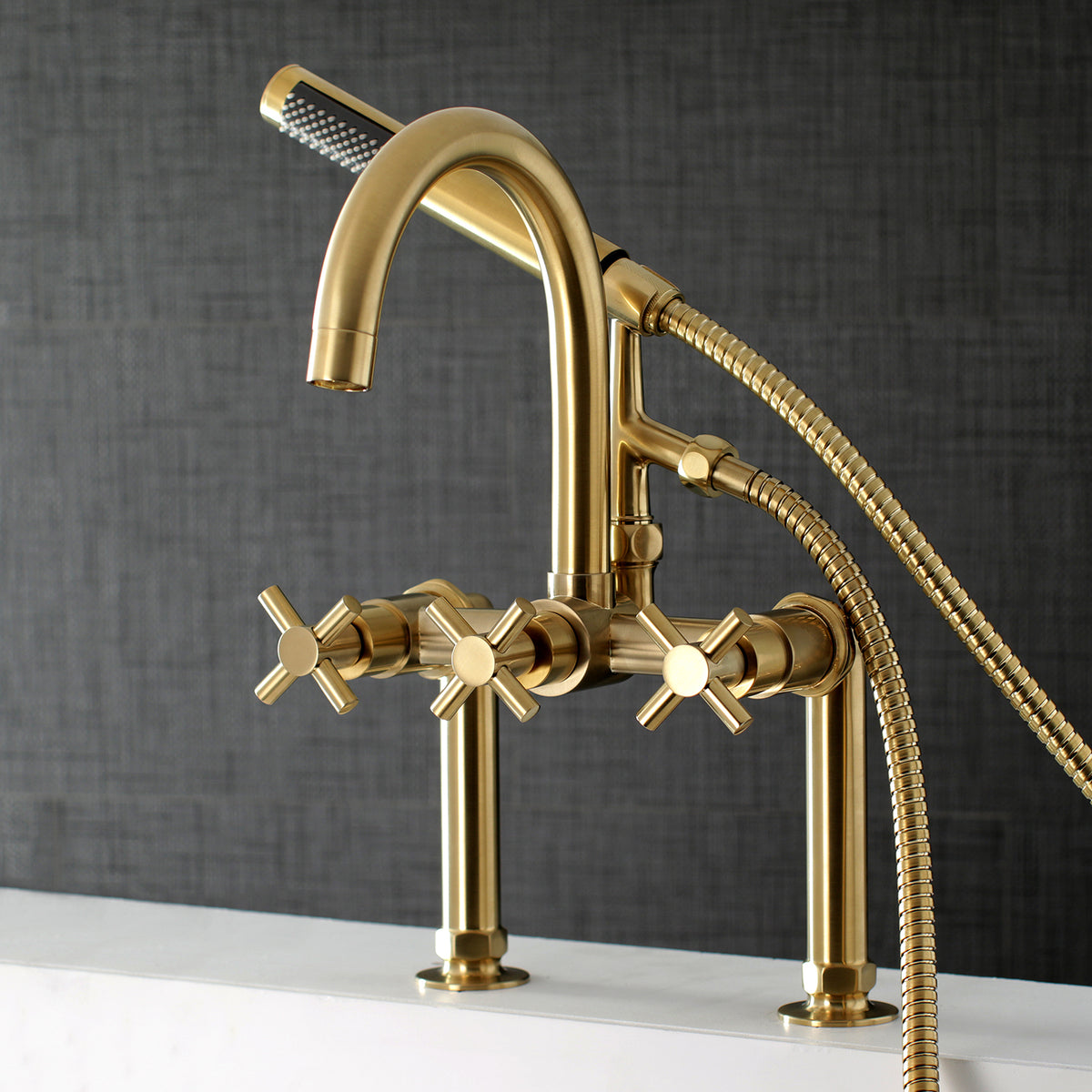 Aqua Vintage Concord 7-Inch Deck Mount Clawfoot Tub Faucet