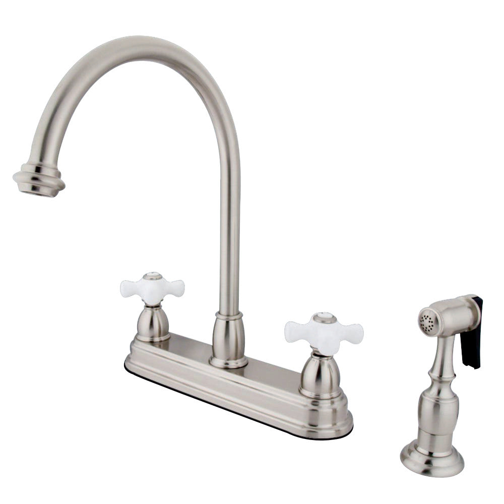 Kingston Brass KB3758PXBS Restoration Centerset Kitchen Faucet