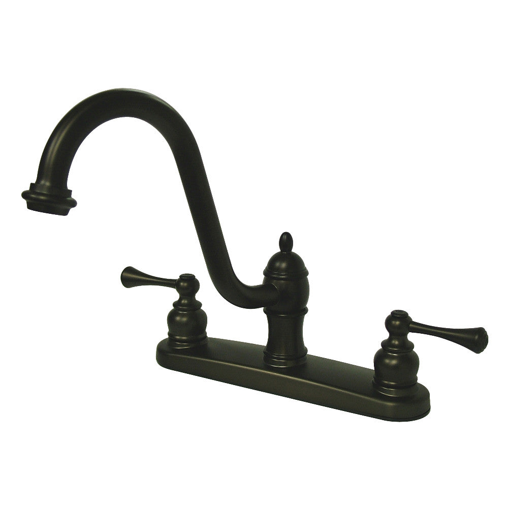 Kingston Brass KB3115BLLS Restoration 8-Inch Centerset Kitchen Faucet