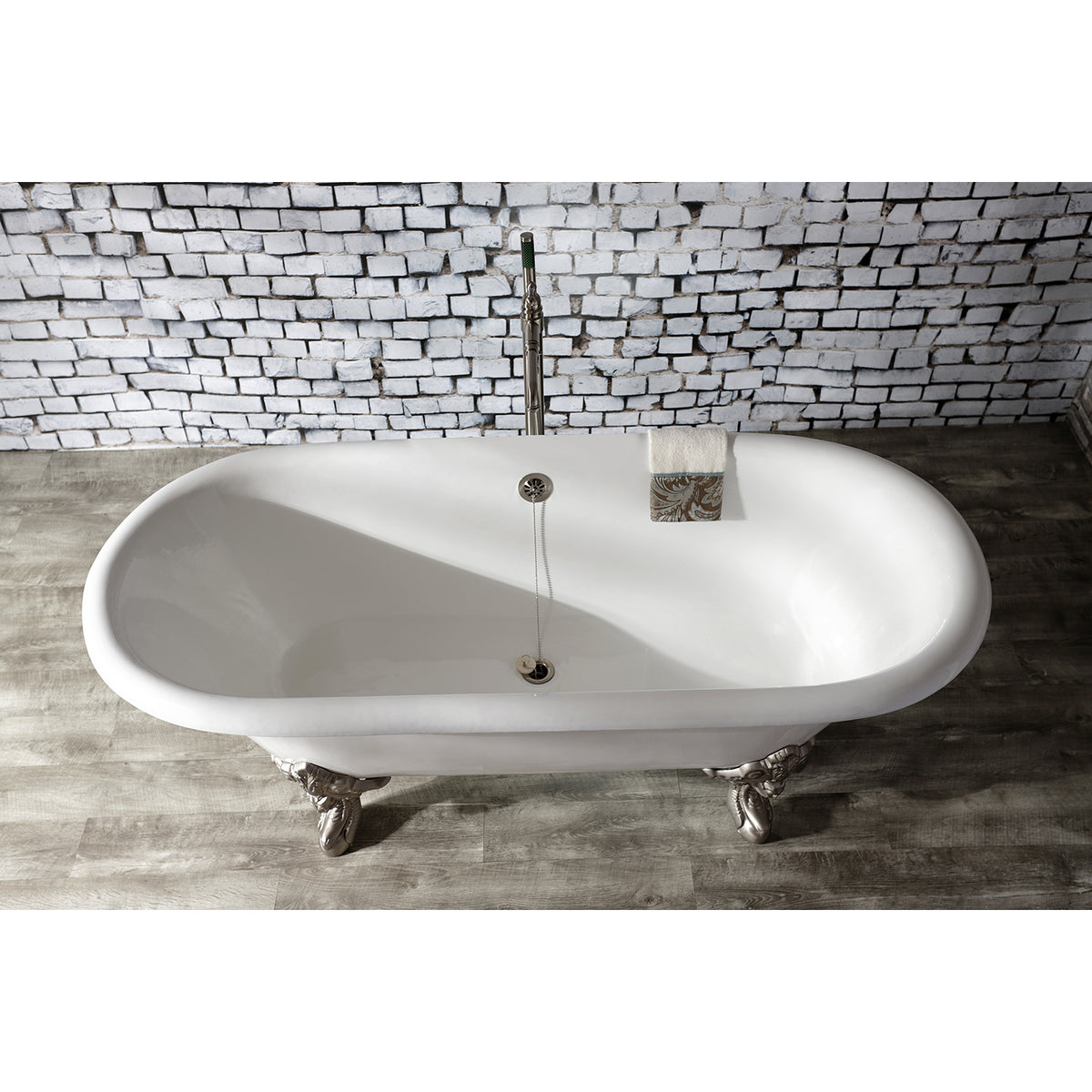 Kingston Brass Clawfoot Tub Waste &amp; Overflow Drain, 20 Gauge