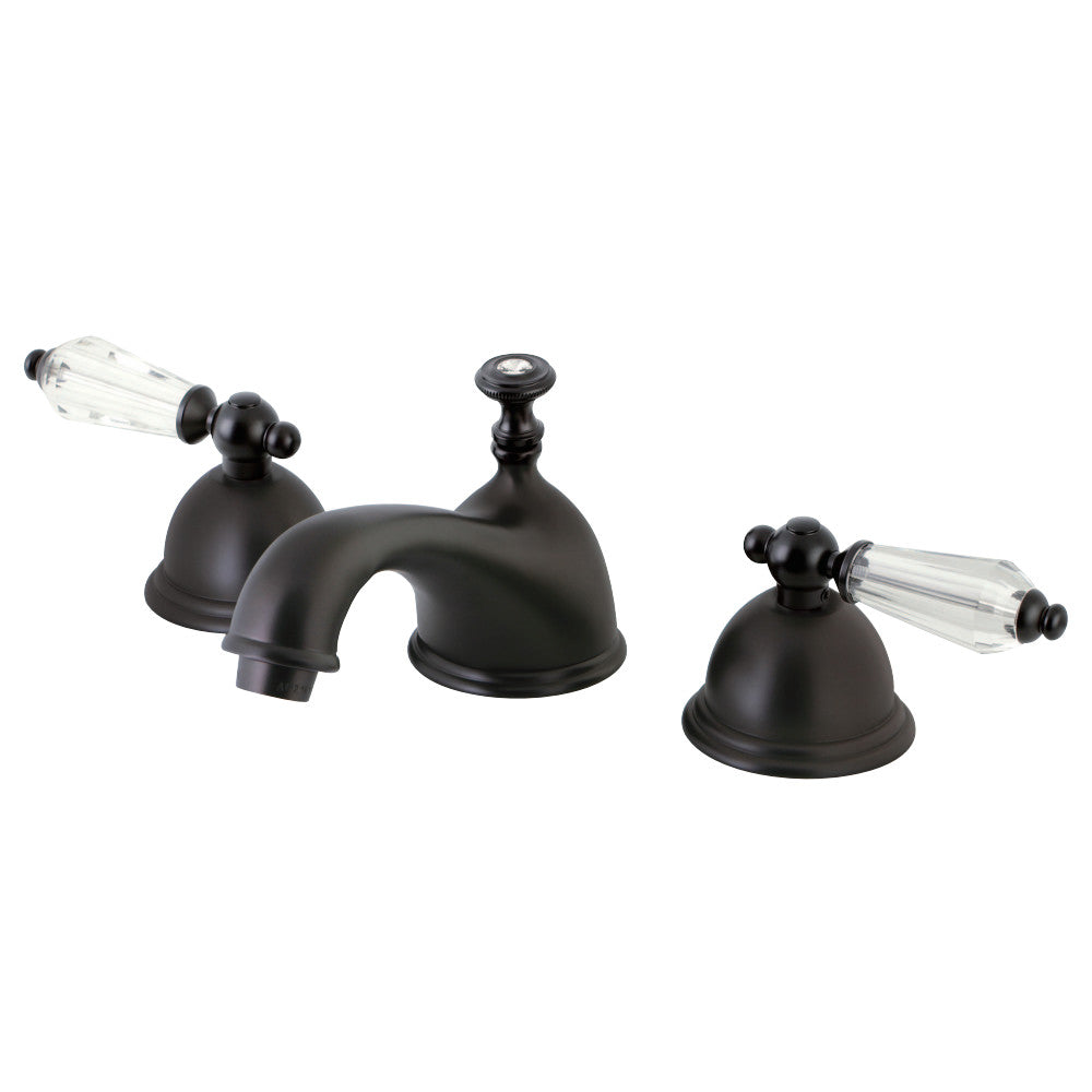 Kingston Brass KS3961WLL Wilshire Widespread Bathroom Faucet with Brass Pop-Up