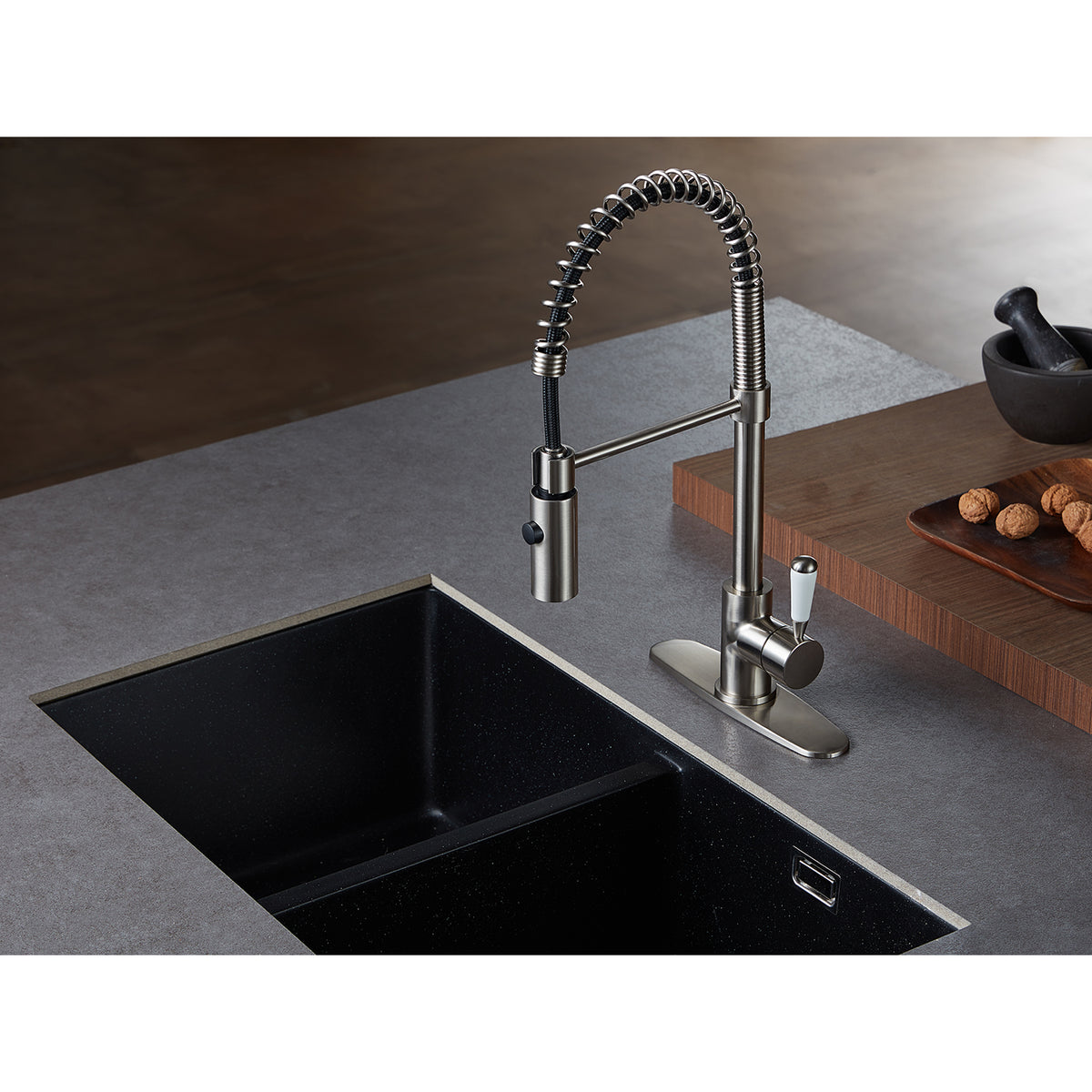 Gourmetier LS8777DPL Paris Single-Handle Pre-Rinse Kitchen Faucet