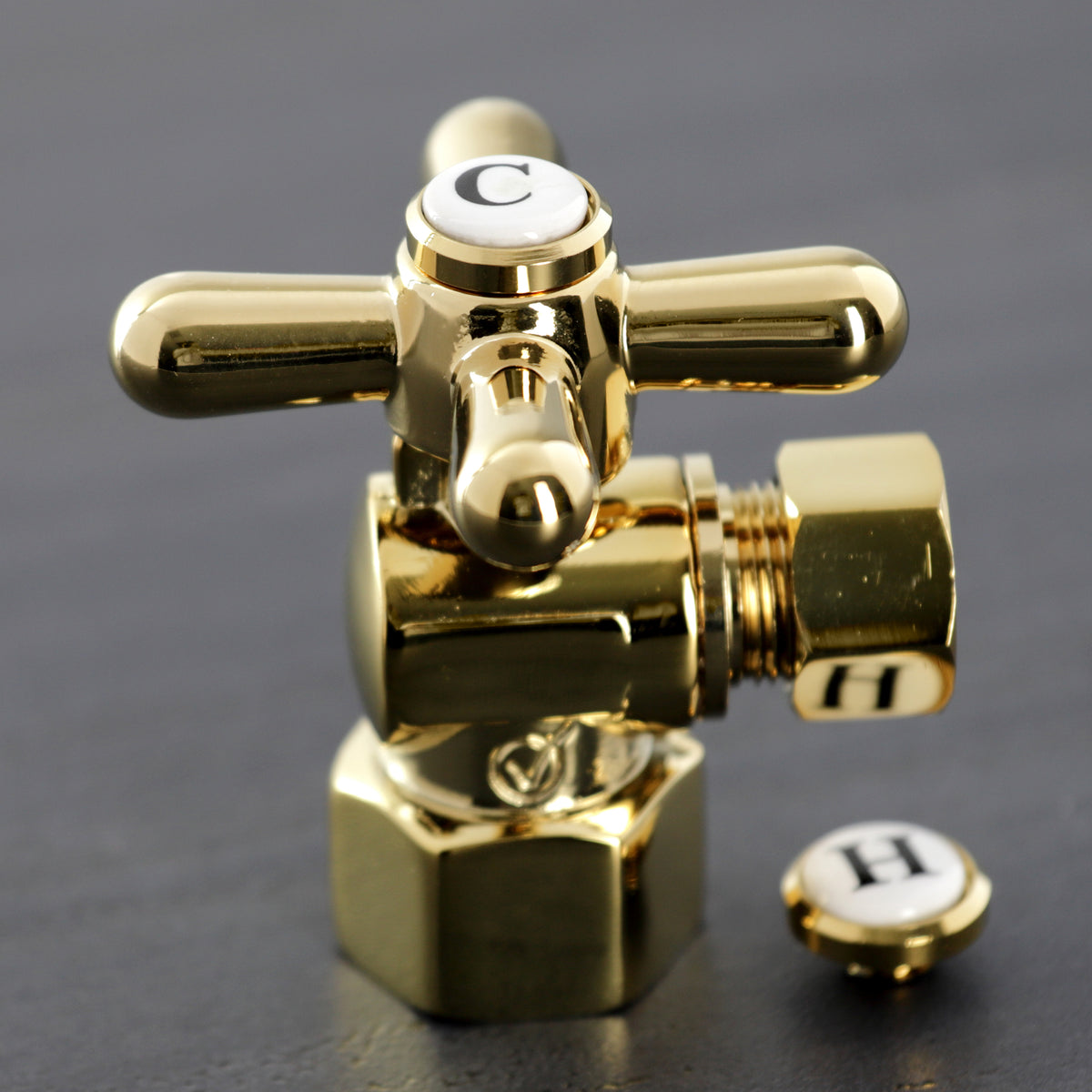 Kingston Brass Quarter Turn Valve (1/2&quot; FIP X 3/8&quot; O.D. Compression)