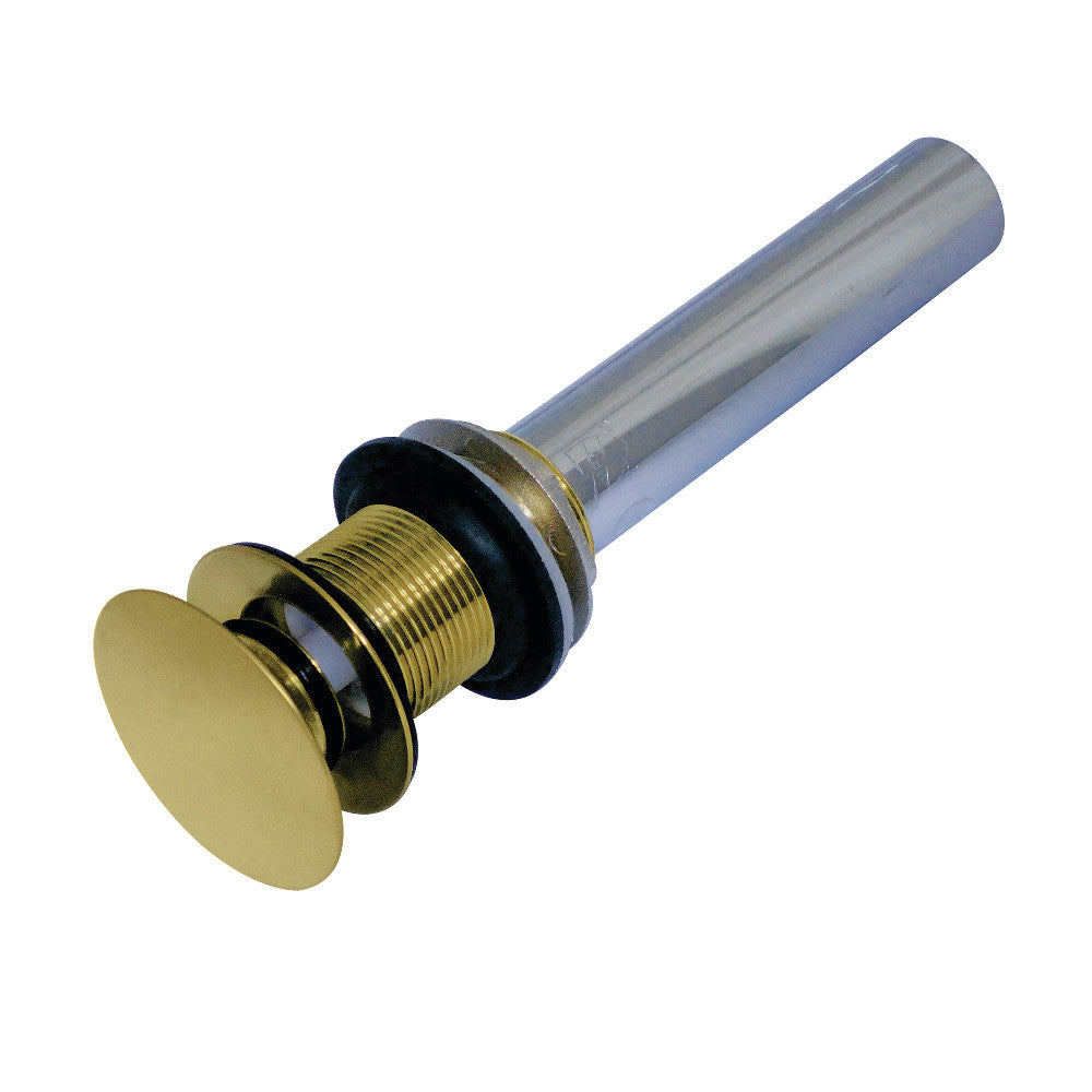 Kingston Brass Push Pop-Up Drain without Overflow Hole, 22 Gauge