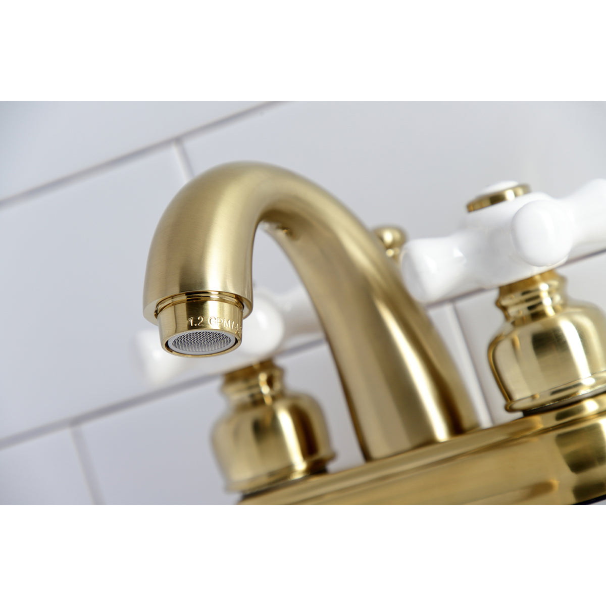 Kingston Brass KB5613PX Restoration 4 in. Centerset Bathroom Faucet