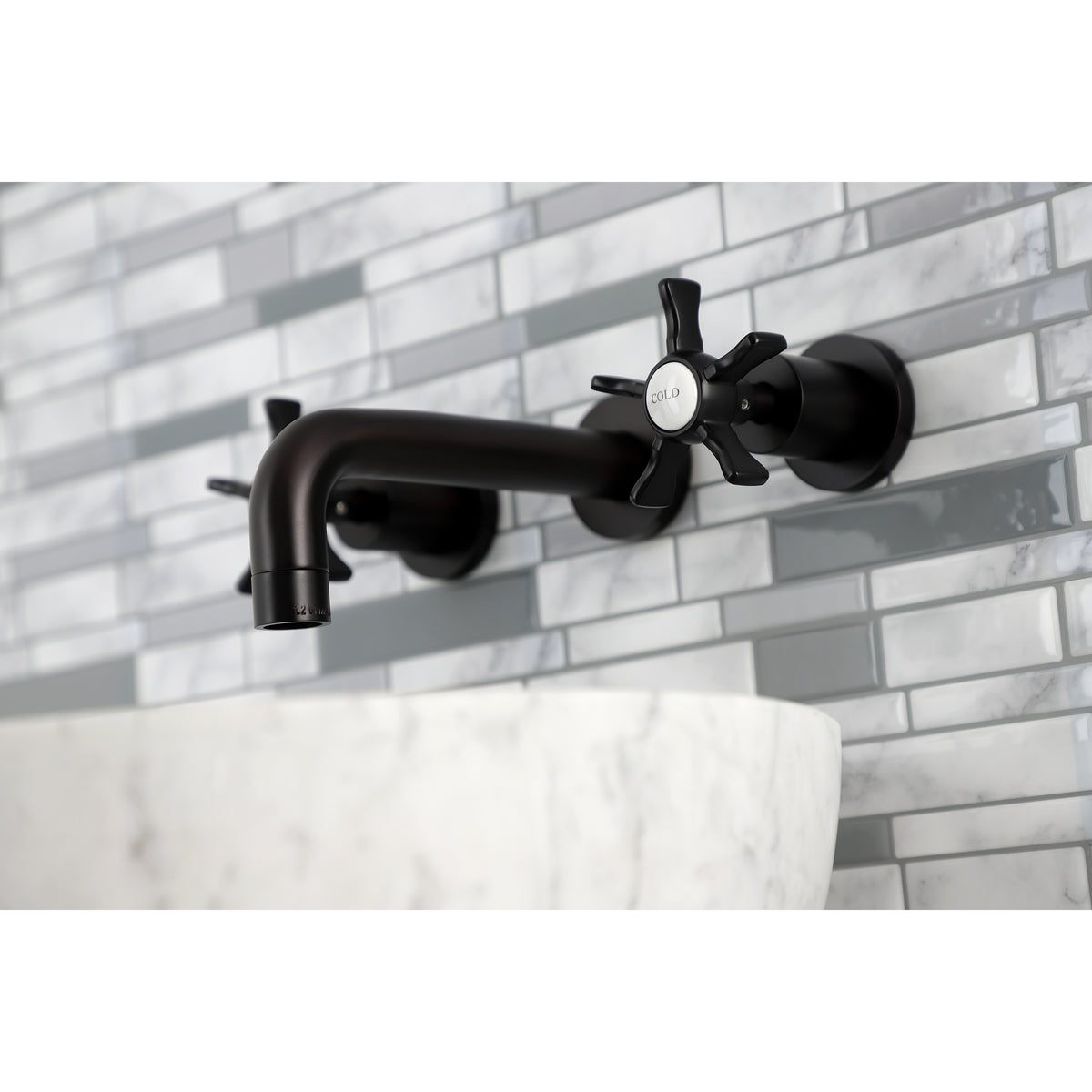 Kingston Brass KS8128NX Hamilton Two-Handle Wall Mount Bathroom Faucet
