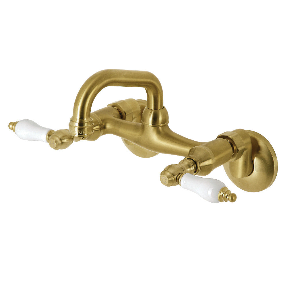 Kingston Brass KS512ORB Two-Handle Wall Mount Bar Faucet