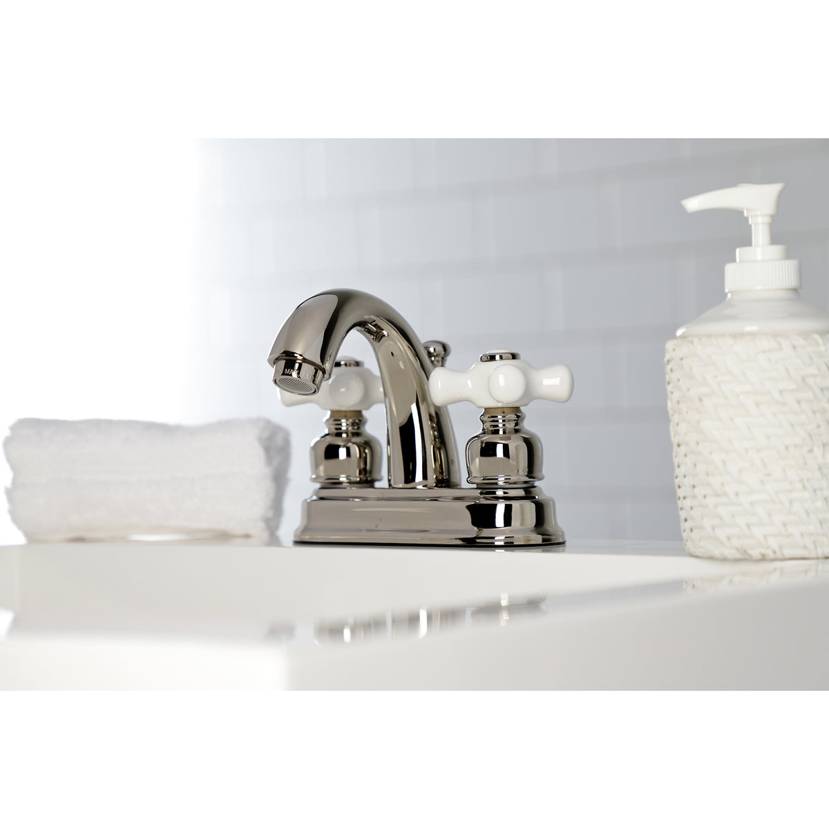 Kingston Brass KB5613PX Restoration 4 in. Centerset Bathroom Faucet