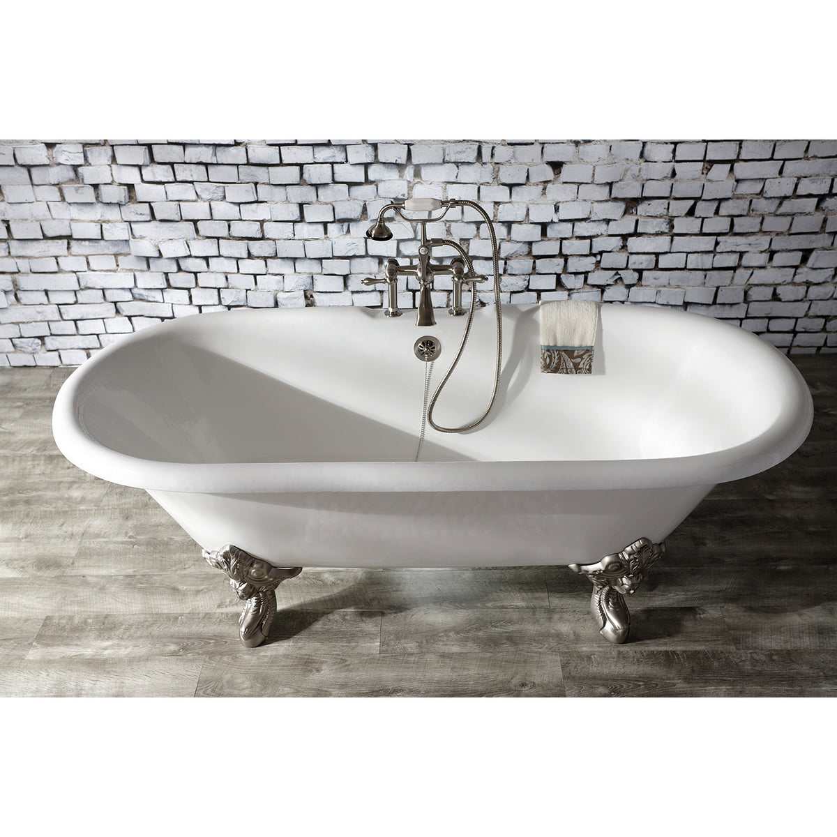 Aqua Vintage Deck Mount Clawfoot Tub Faucet