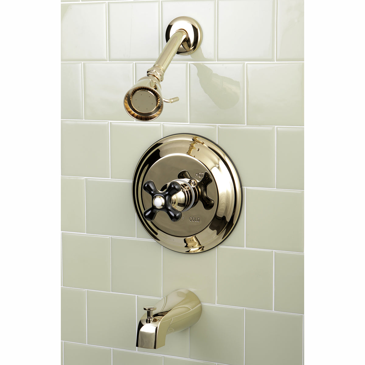Duchess Tub and Shower Faucet with Cross Handle