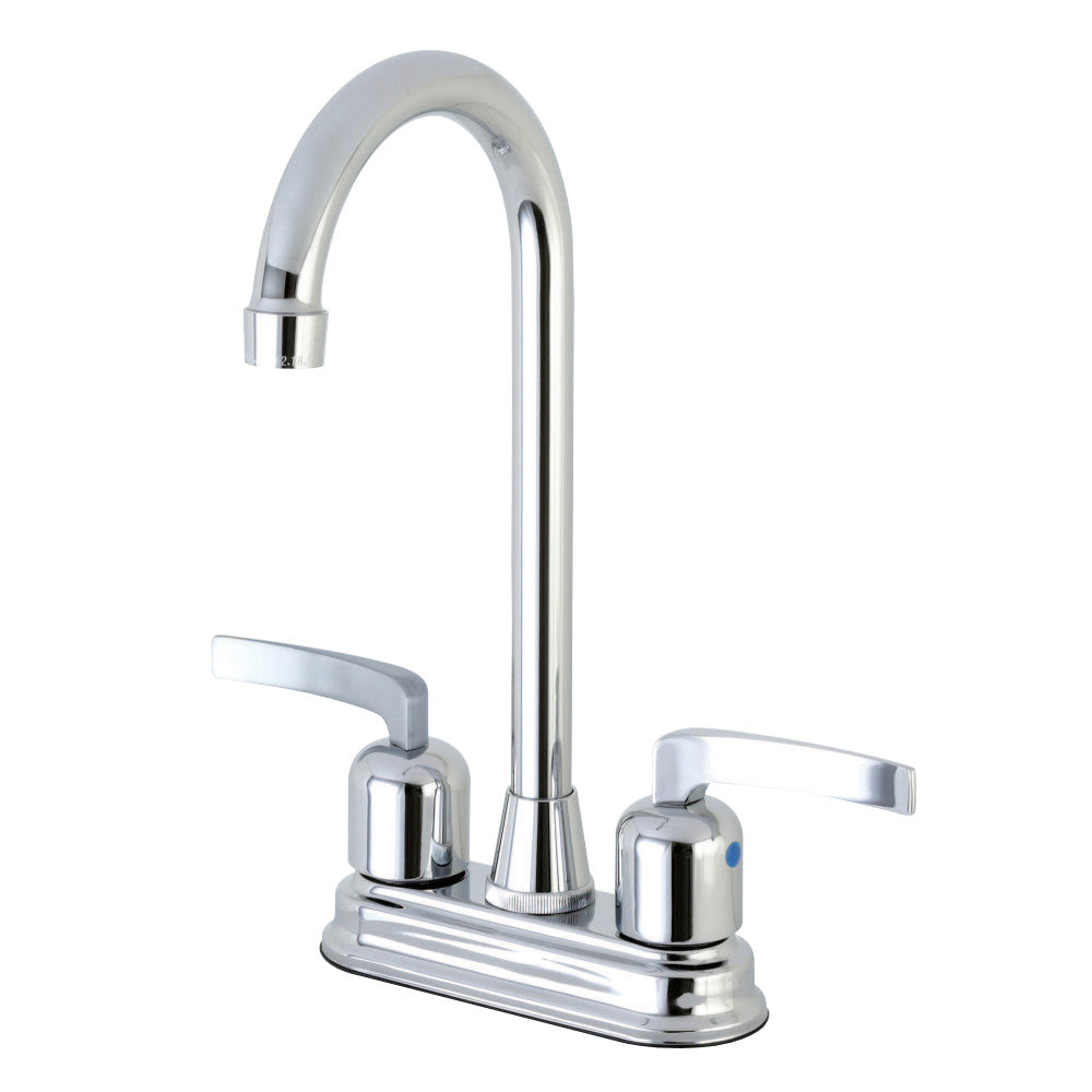 Kingston Brass Centurion FB498EFL 4&quot; Centerset High-Arch Spout Bar Faucet
