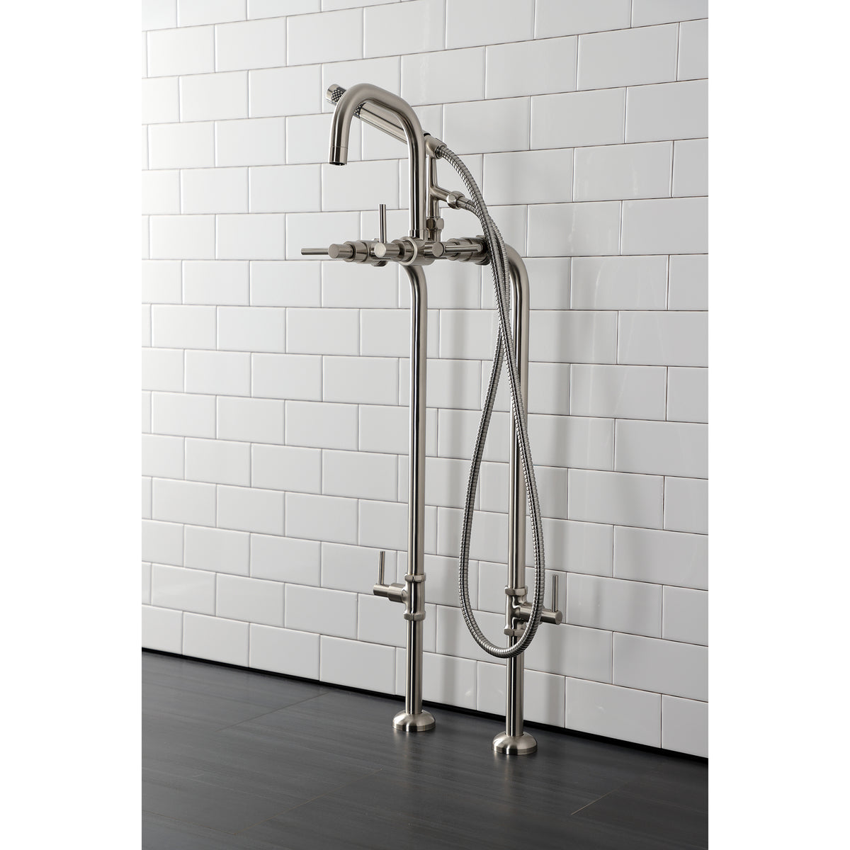 Aqua VintageL Concord Freestanding Tub Faucet with Supply Line, Stop Valve