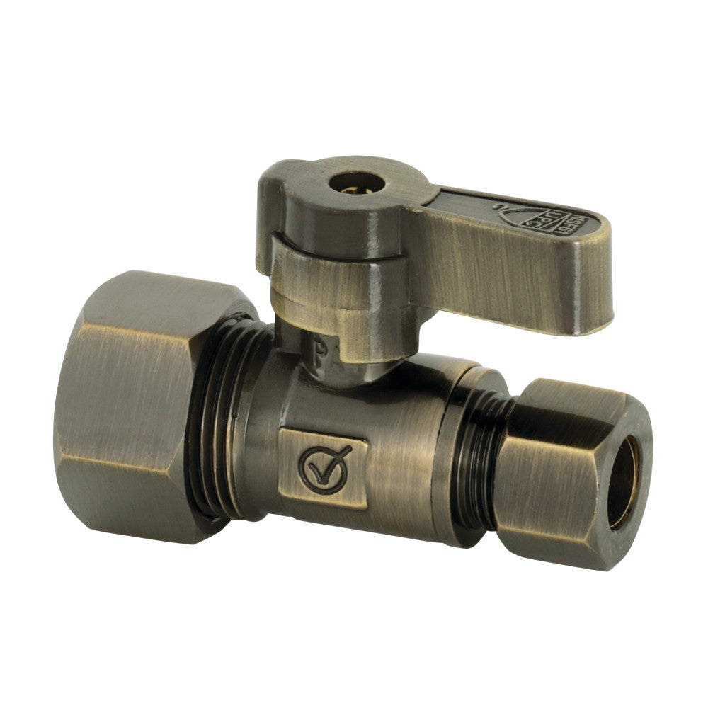 Kingston Brass 5/8&quot; OD x 3/8&quot; OD Comp Straight Stop Valve