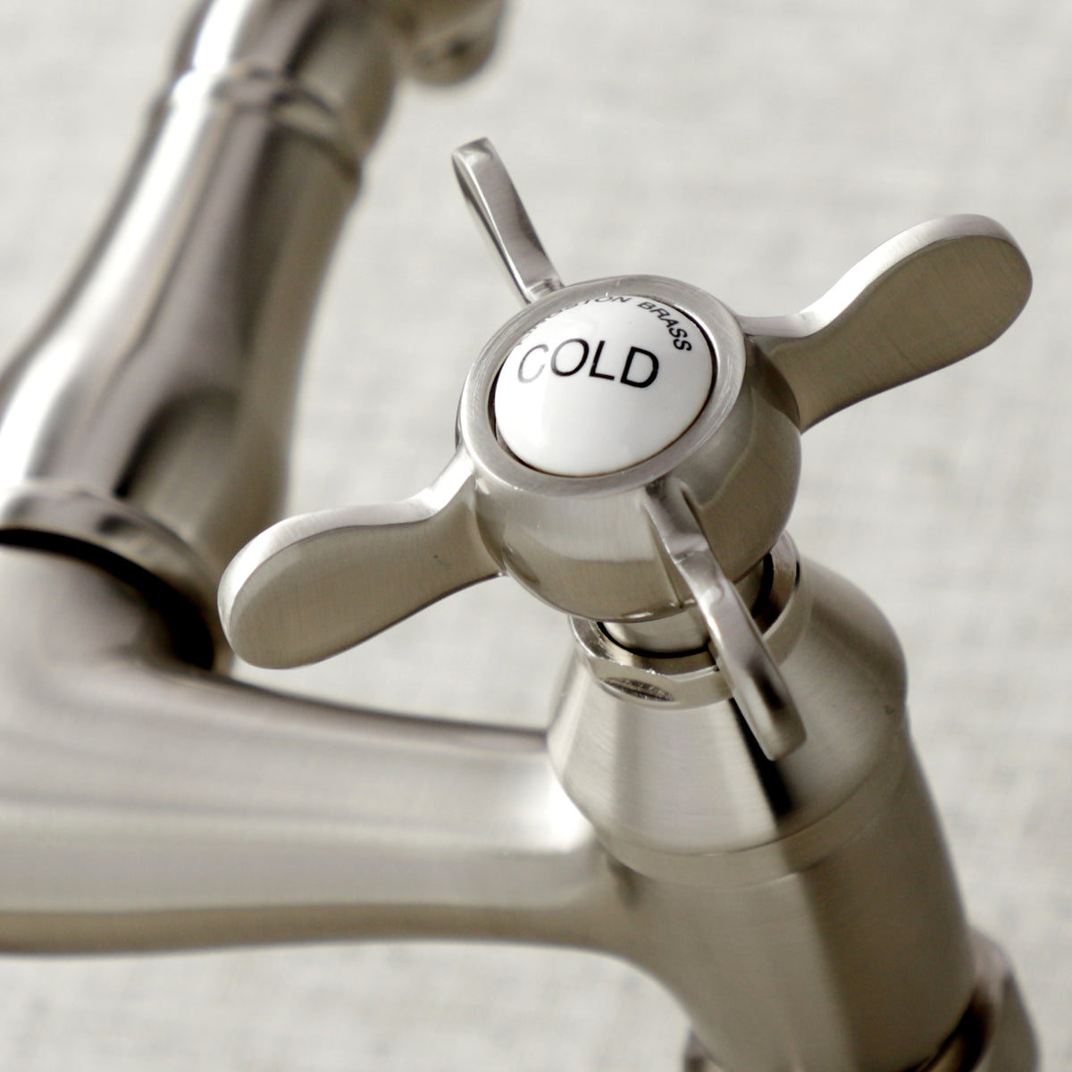 Kingston Brass KS3228BEX 6-Inch Adjustable Center Wall Mount Kitchen Faucet