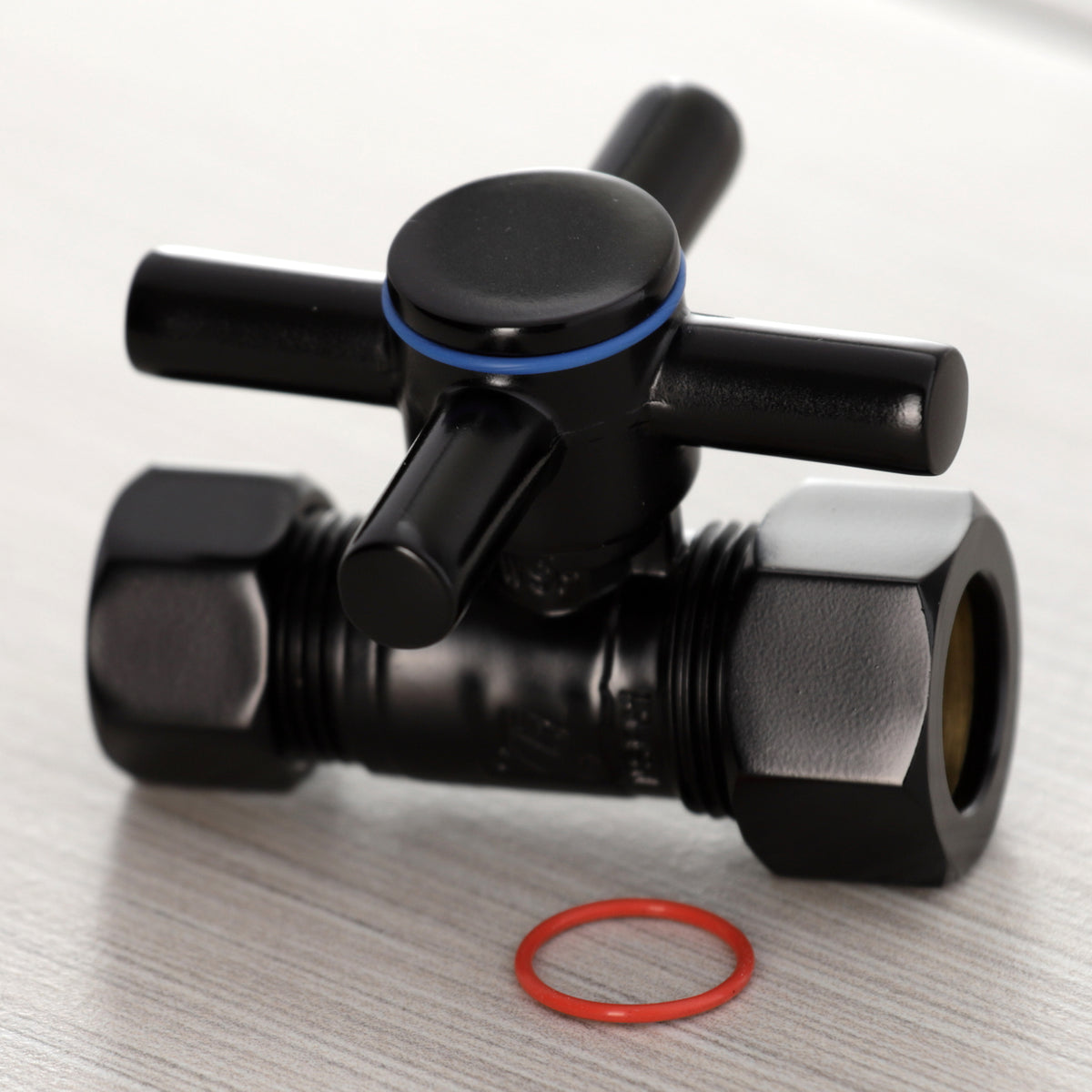 Kingston Brass Concord 5/8&quot; IPS x 1/2&quot; O.D. Comp Quarter Turn Straight Valve