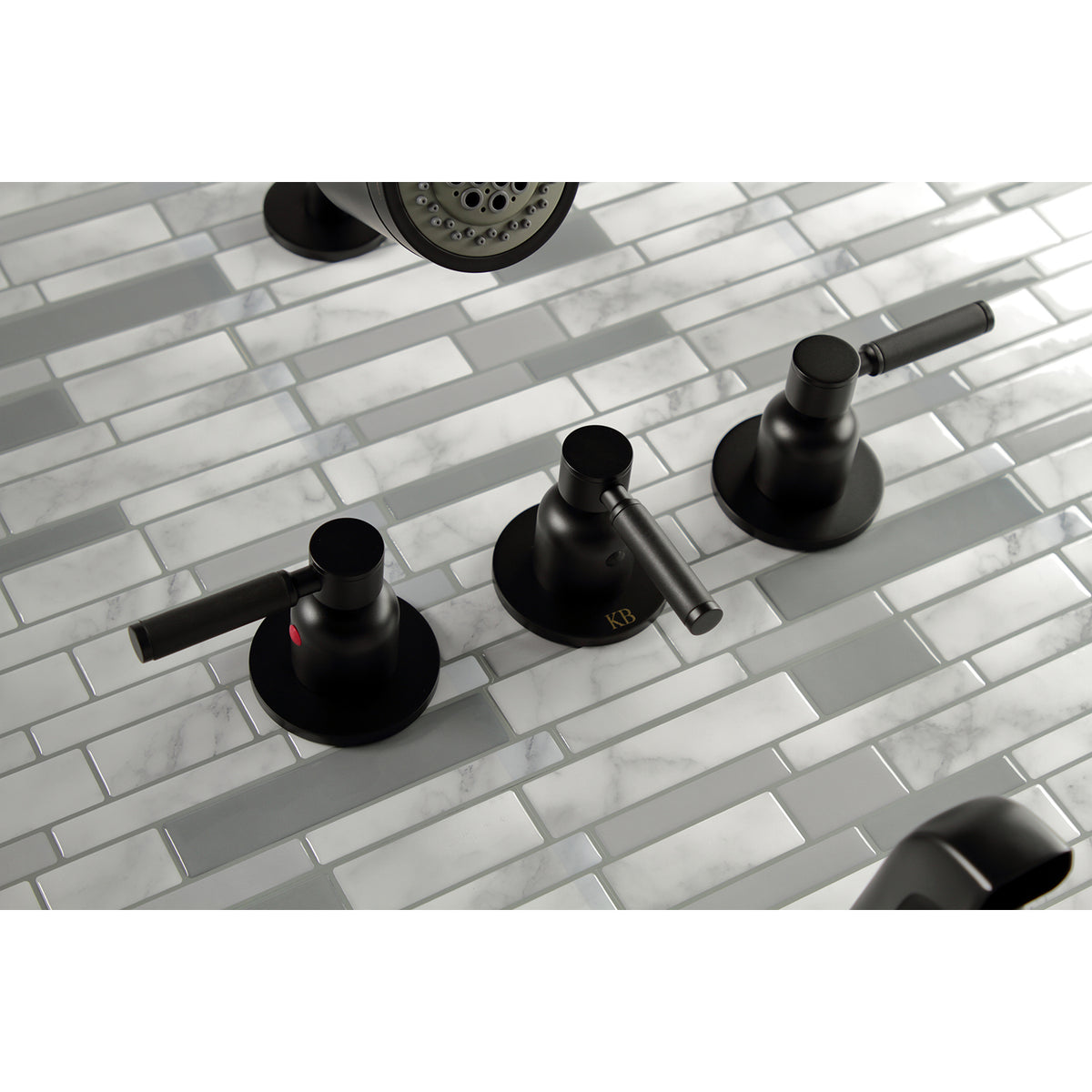 Kaiser Three-Handle Tub and Shower Faucet