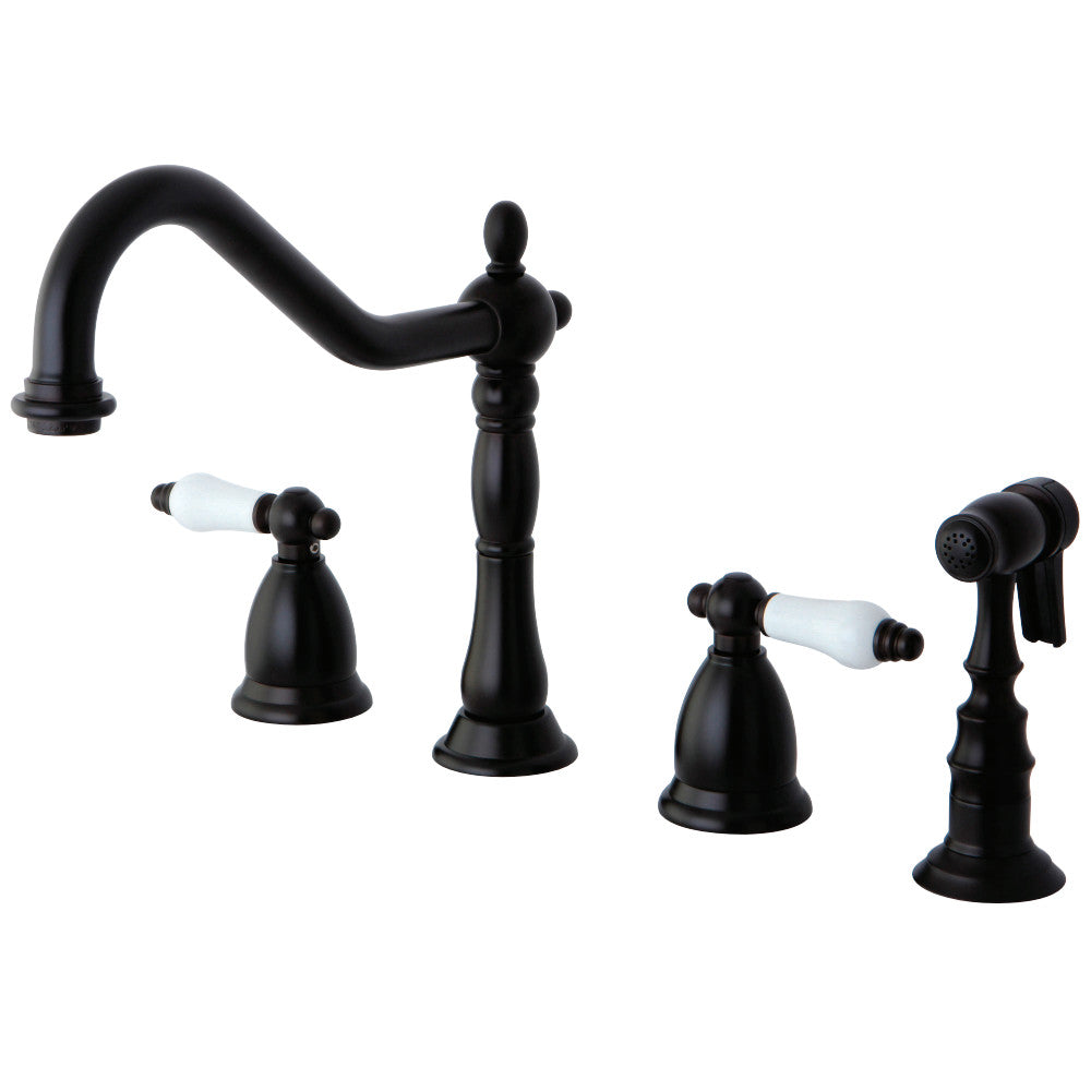 Kingston Brass KS1795PLBS Widespread Kitchen Faucet