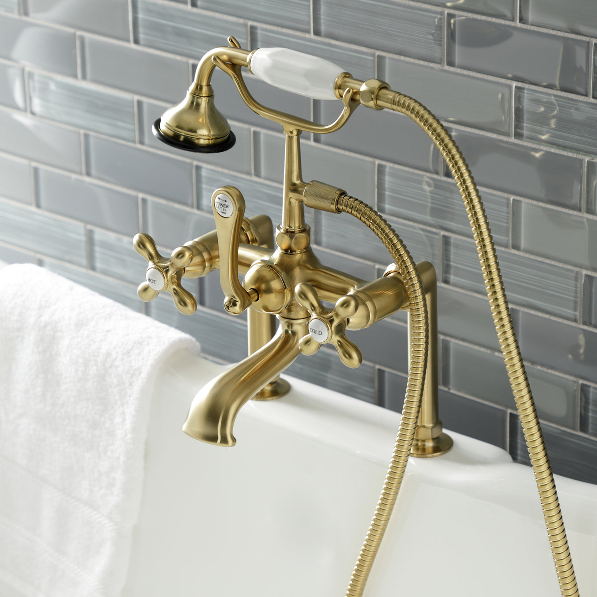 Auqa Vintage Deck Mount Clawfoot Tub Faucet
