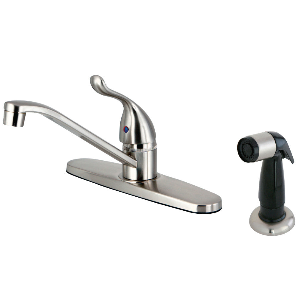 Kingston Brass FB5578YL Yosemite Single Handle 8-Inch Centerset Kitchen Faucet with Sprayer