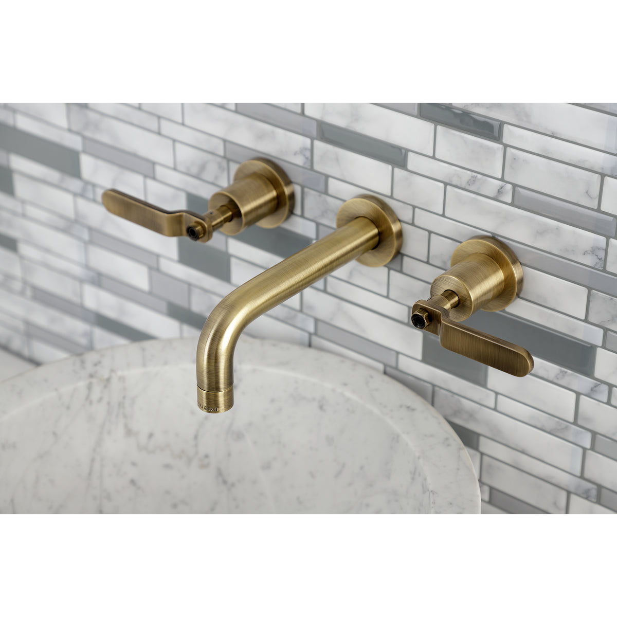 Kingston Brass KS8122KL Whitaker Two-Handle Wall Mount Bathroom Faucet