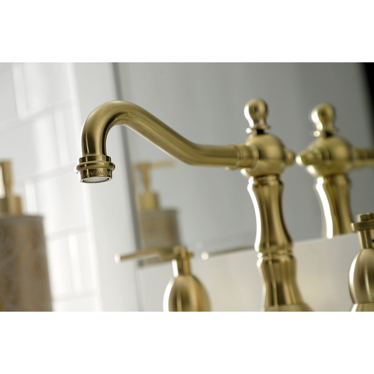 Kingston Brass KS1970KL Whitaker Widespread Bathroom Faucet with Brass Pop-Up