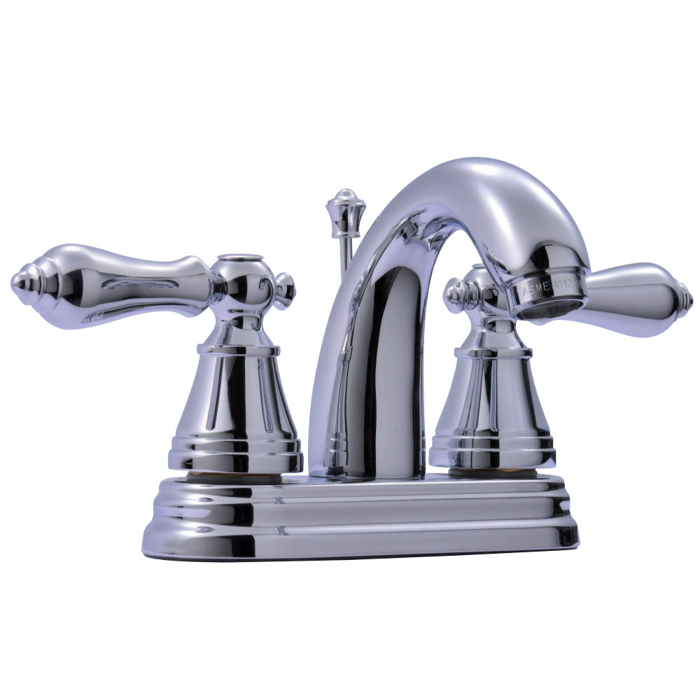 Fauceture FSY7618AL English Classic 4 in. Centerset Bathroom Faucet with Retail Pop-Up