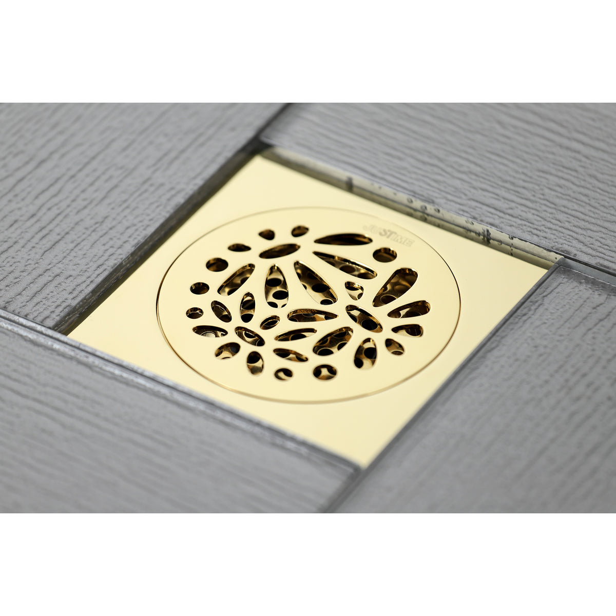 Kingston Brass Watercourse Floral 4&quot; Square Grid Shower Drain