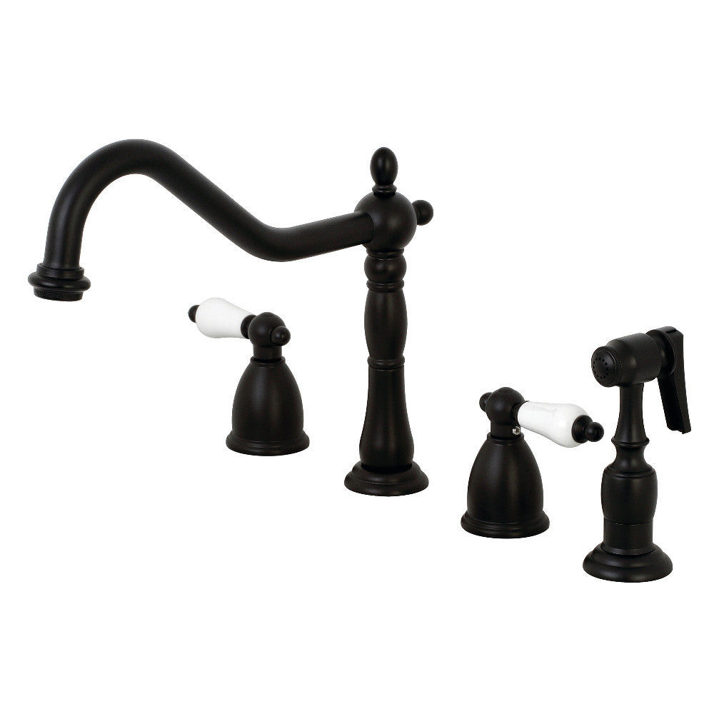 Kingston Brass KB1796PLBS Widespread Kitchen Faucet