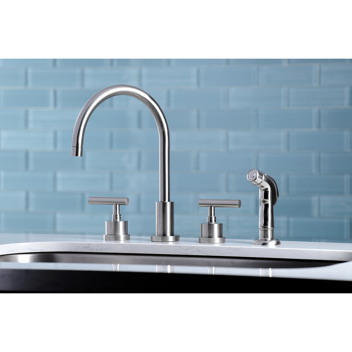 Kingston Brass KS8721CML Widespread Kitchen Faucet